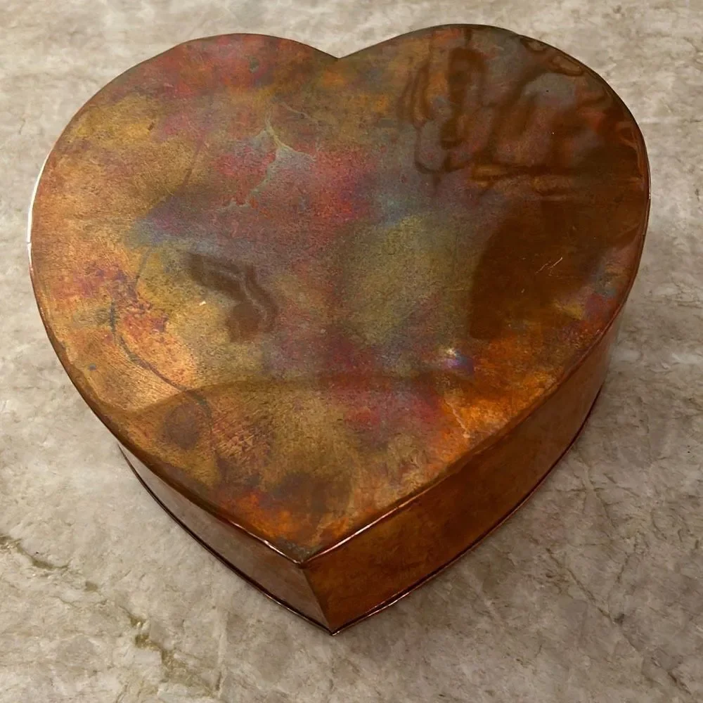 Copper Heart Wall Vase